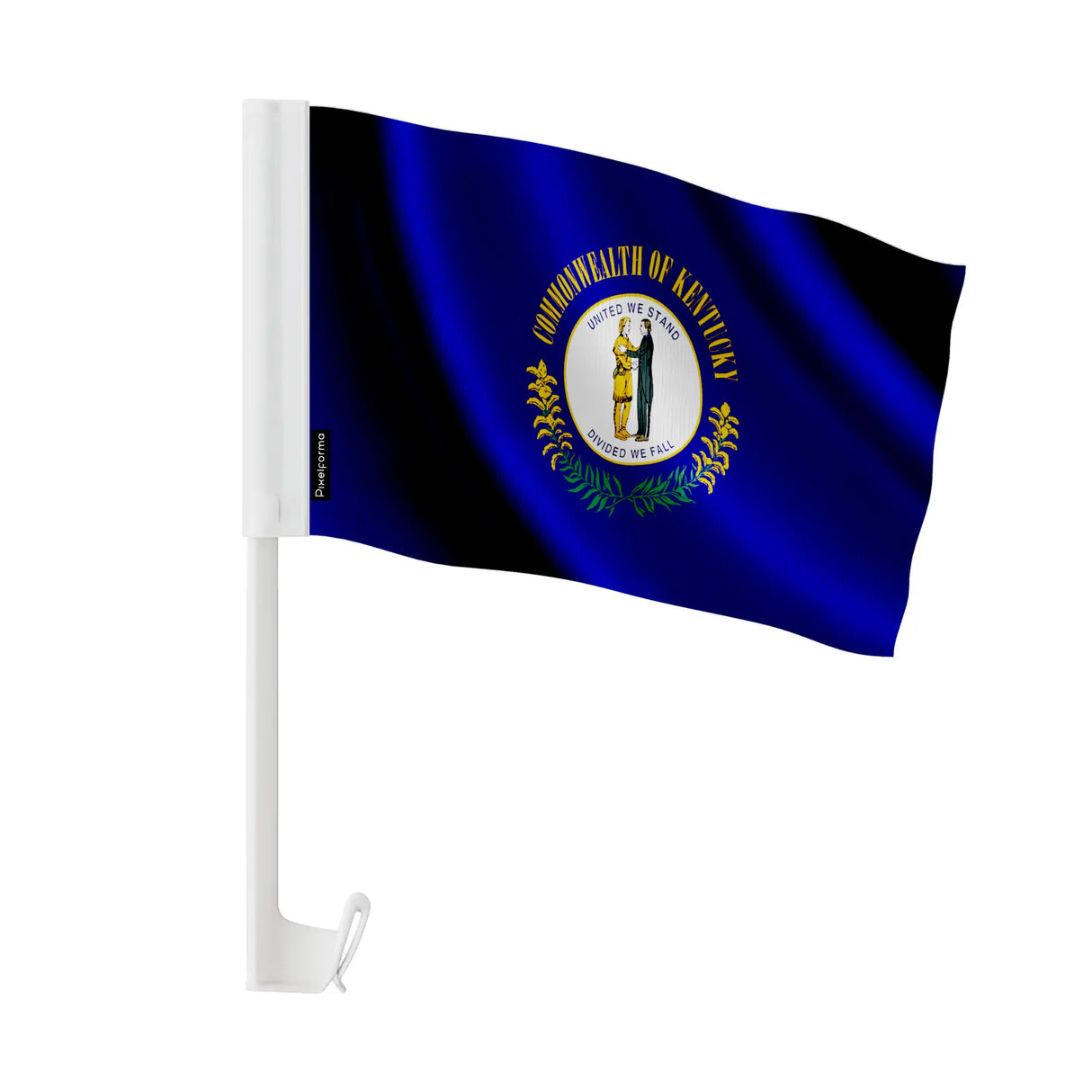 Drapeau voiture kentucky polyester fixation sur fenêtre