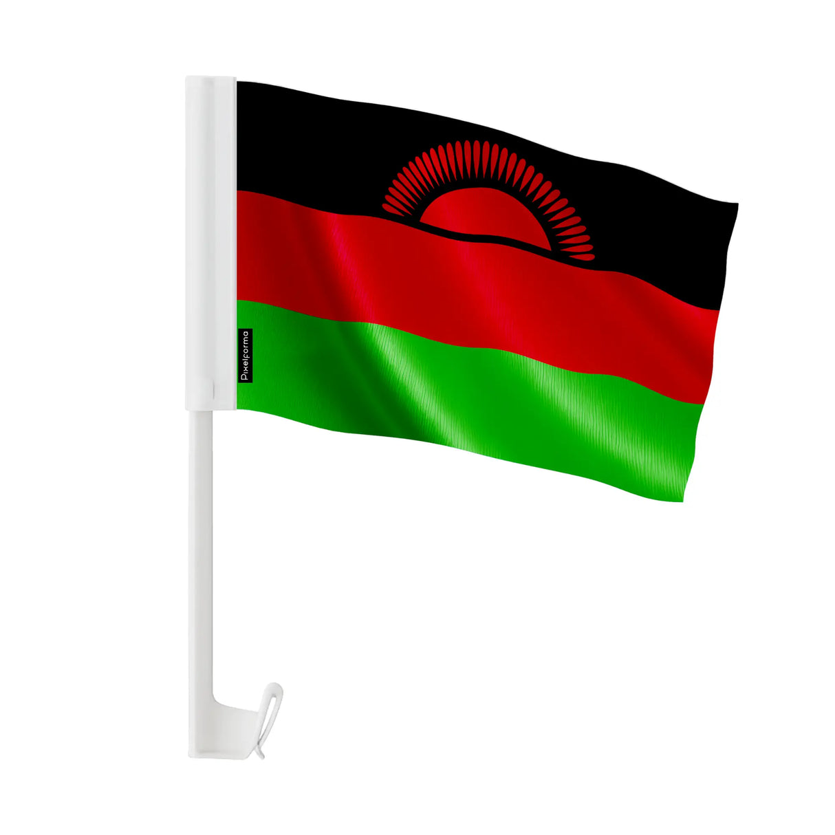 Drapeau voiture malawi polyester fixation fenêtre résistante