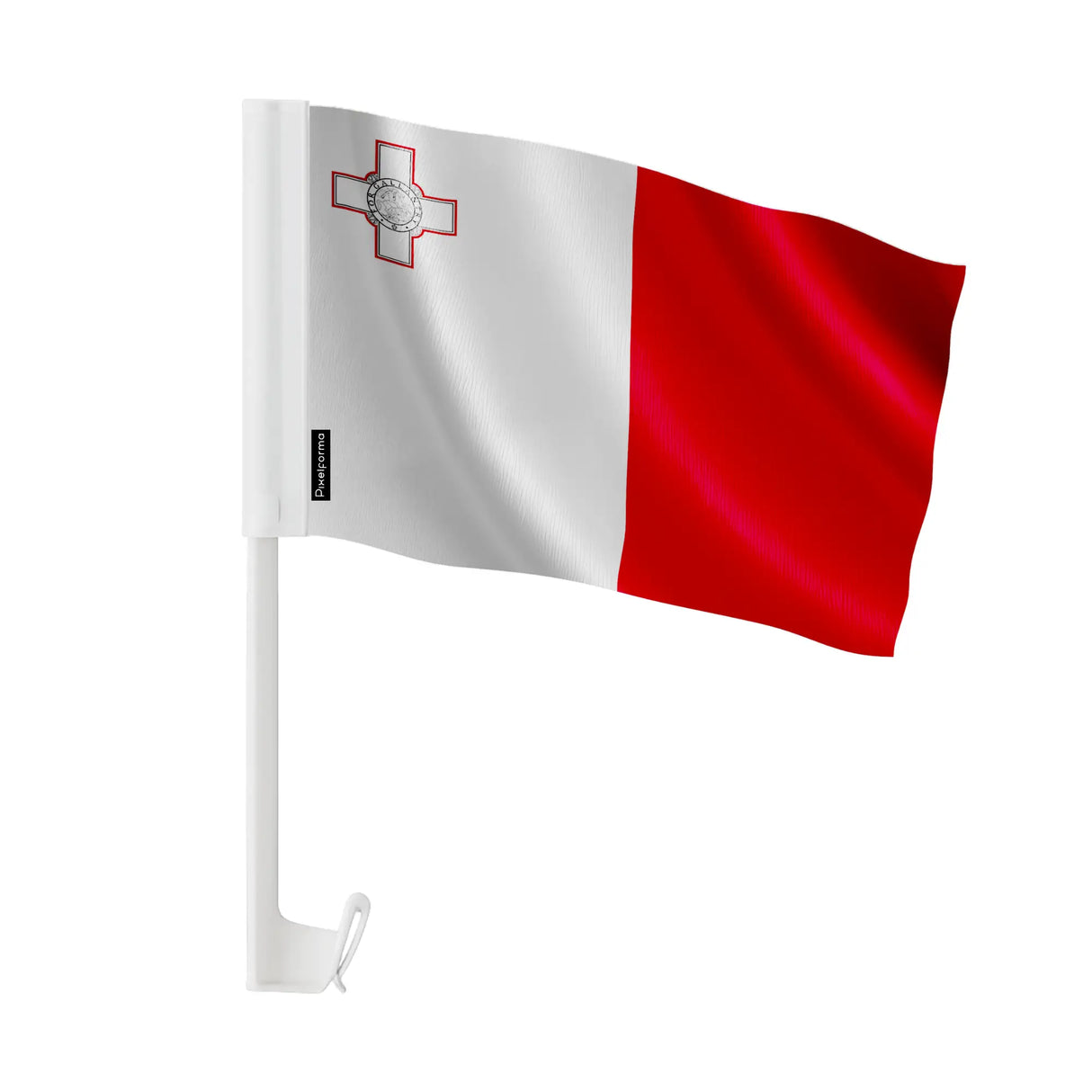 Drapeau voiture malte polyester fixation fenêtre résistante