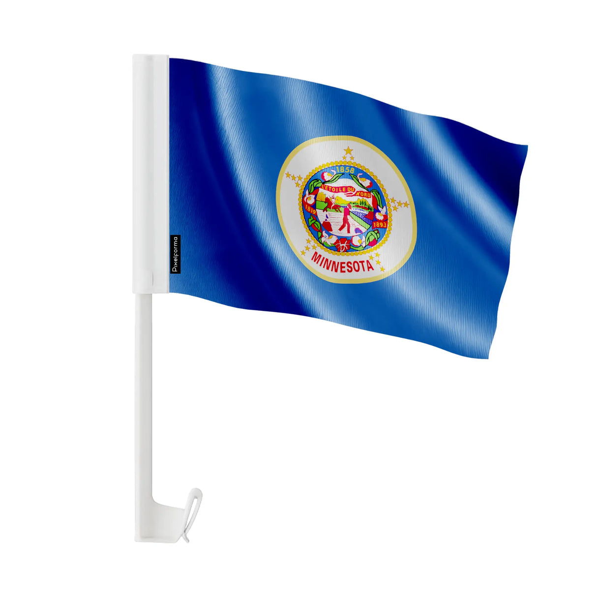 Drapeau voiture minnesota polyester fixation sur fenêtre