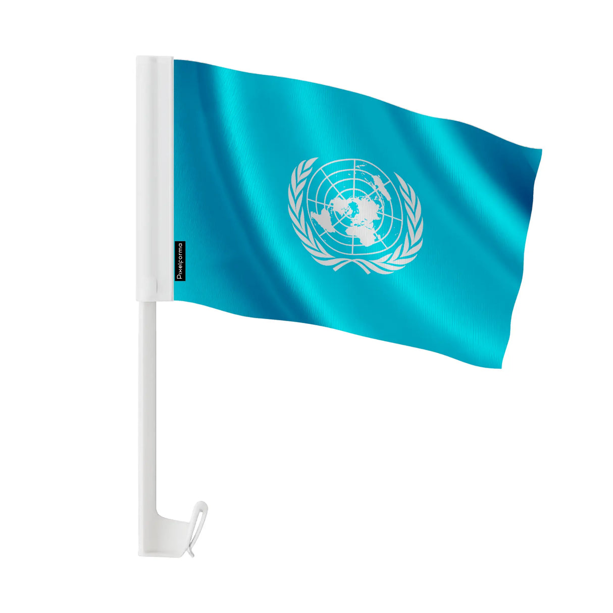 Drapeau voiture organisation des nations unies polyester fenêtre