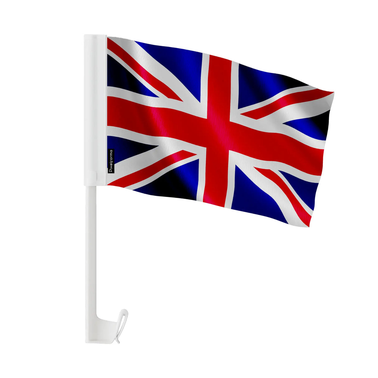 Drapeau voiture royaume-uni en polyester fixation fenêtre