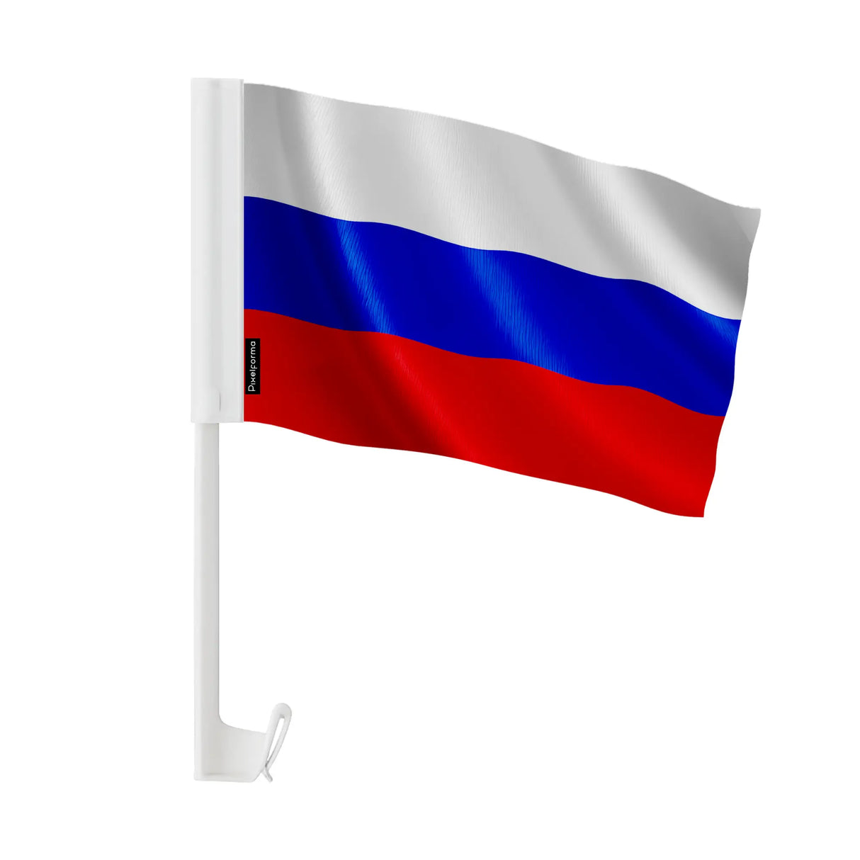 Drapeau voiture russie en polyester fixation sur fenêtre