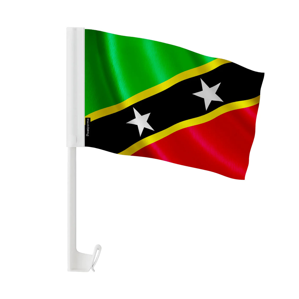 Drapeau voiture saint-christophe-et-niévès en polyester résistant