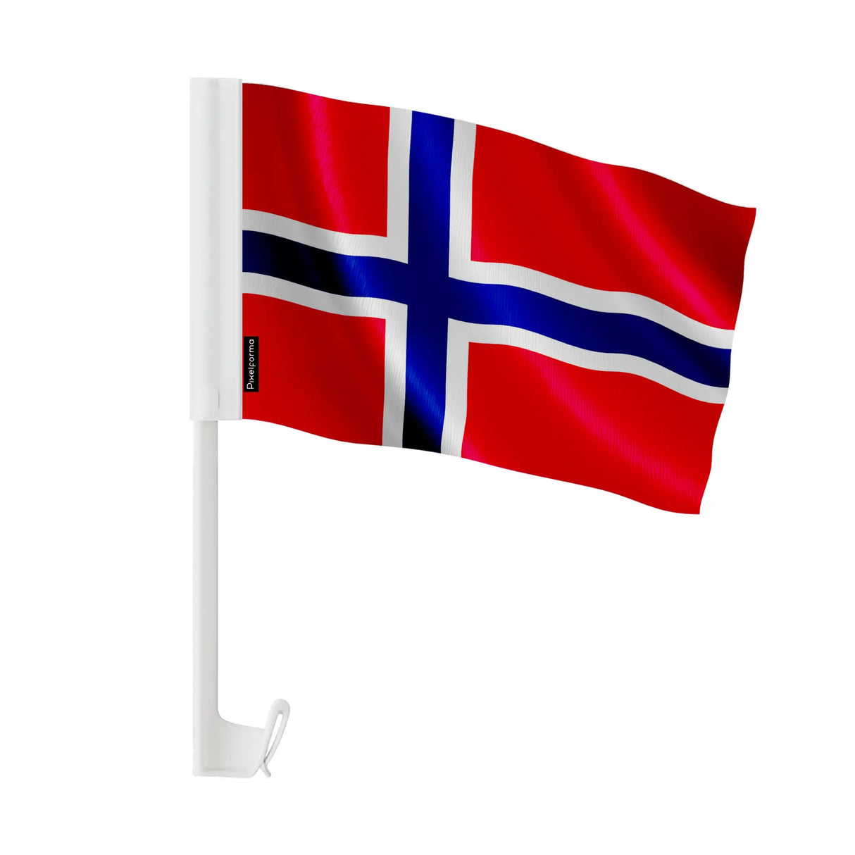 Drapeau voiture svalbard jan mayen polyester fixation fenêtre