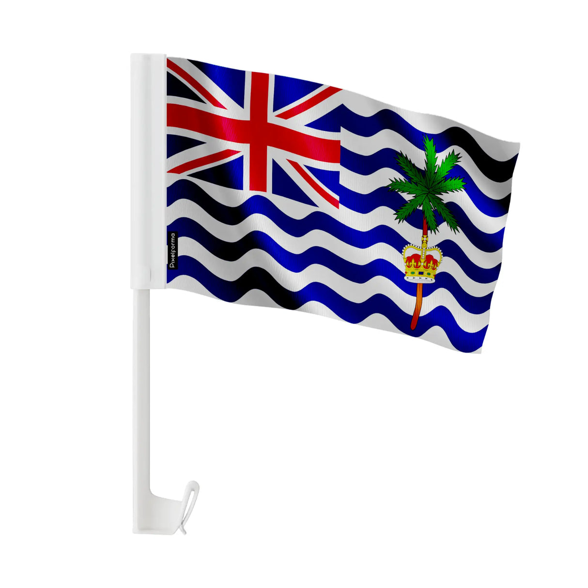 Drapeau voiture territoire britannique océan indien polyester