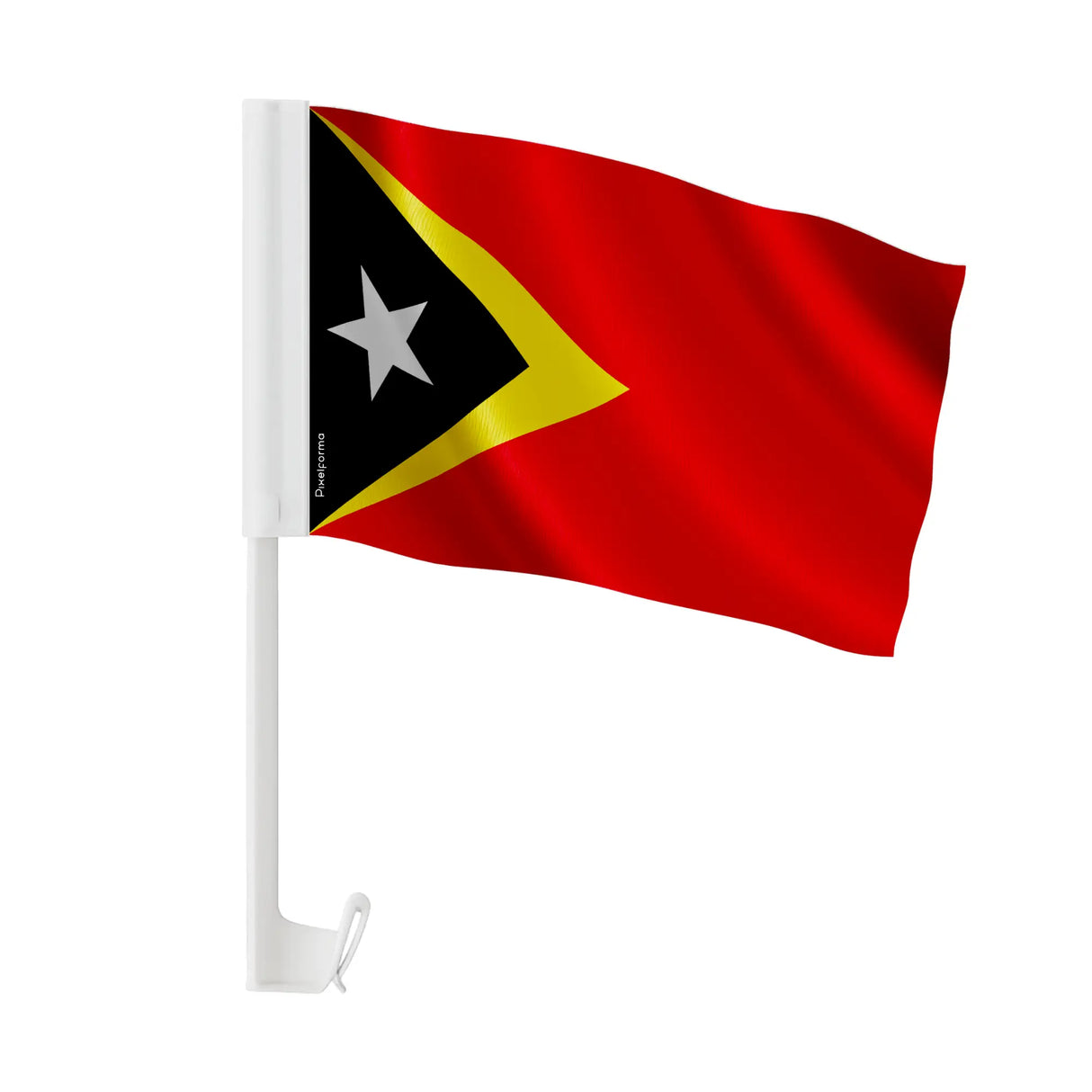 Drapeau voiture timor oriental polyester fixation fenêtre