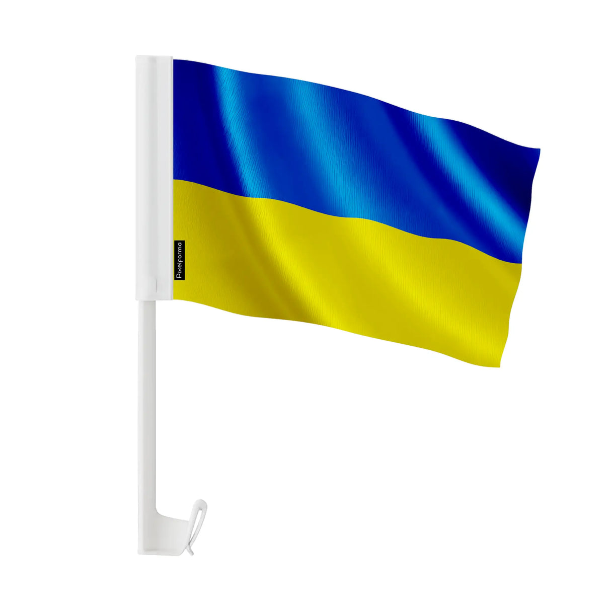Drapeau voiture ukraine tissu polyester fixation fenêtre