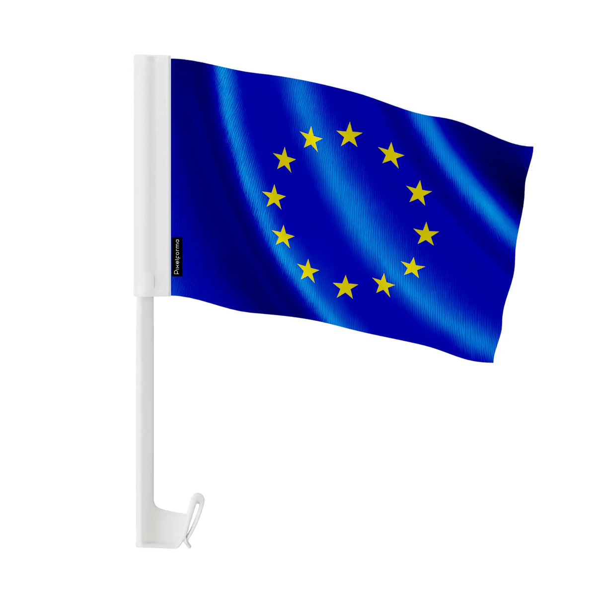 Drapeau voiture union européenne polyester fixation fenêtre