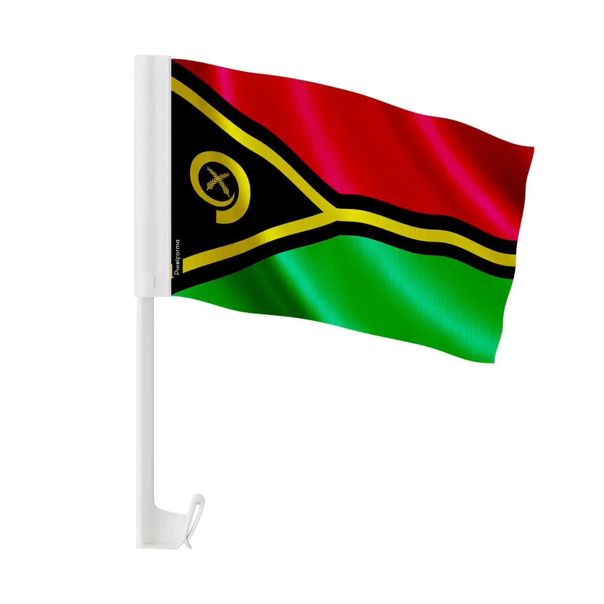 Drapeau voiture vanuatu polyester fixation fenêtre résistante