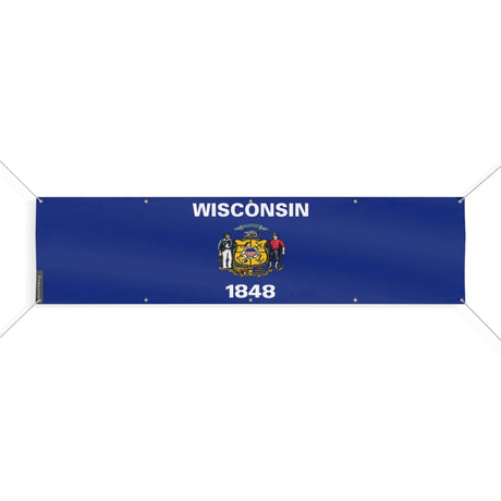 Drapeau wisconsin polyester résistant aux intempéries