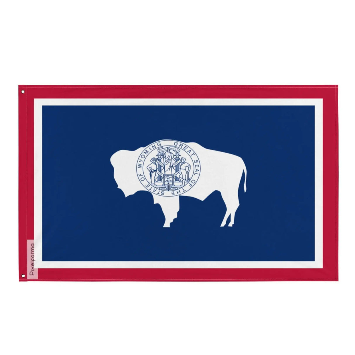 Drapeau wyoming en polyester résistant avec œillets à gauche