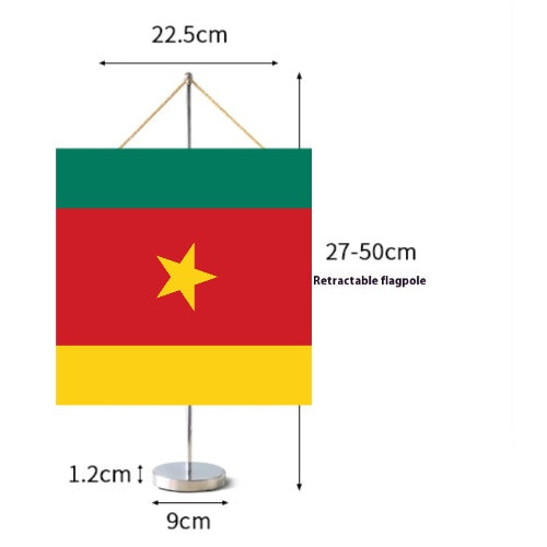 Fanion Table Drapeau Cameroun en Polyester