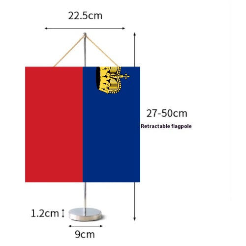 Fanion Table Drapeau Liechtenstein en Polyester