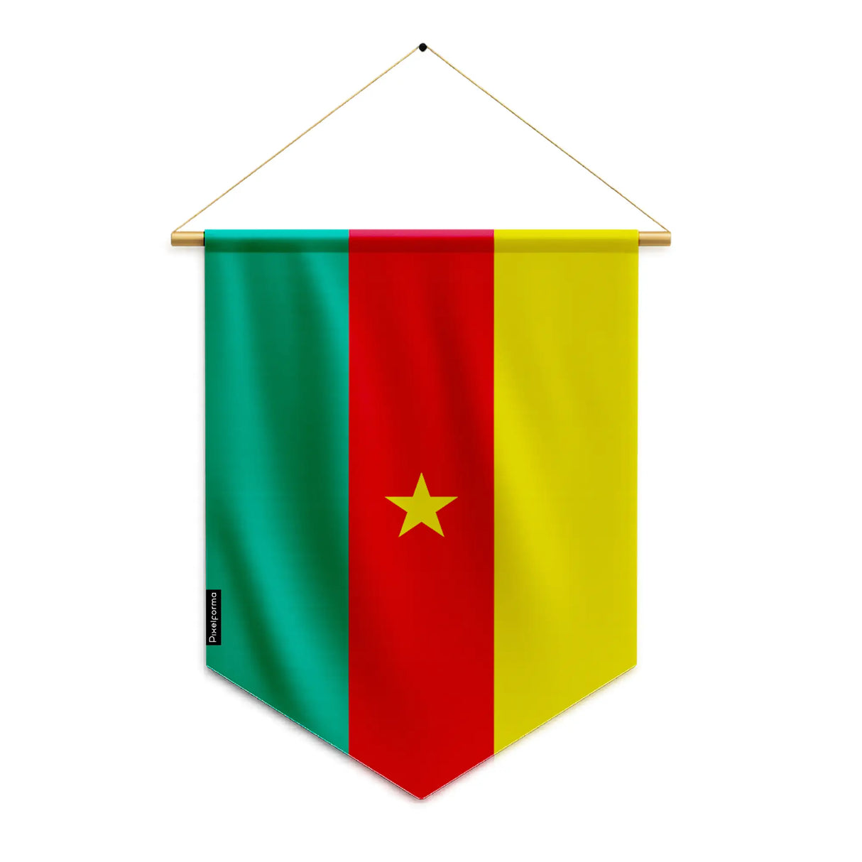 Fanion cameroun en polyester à suspendre qualité supérieure