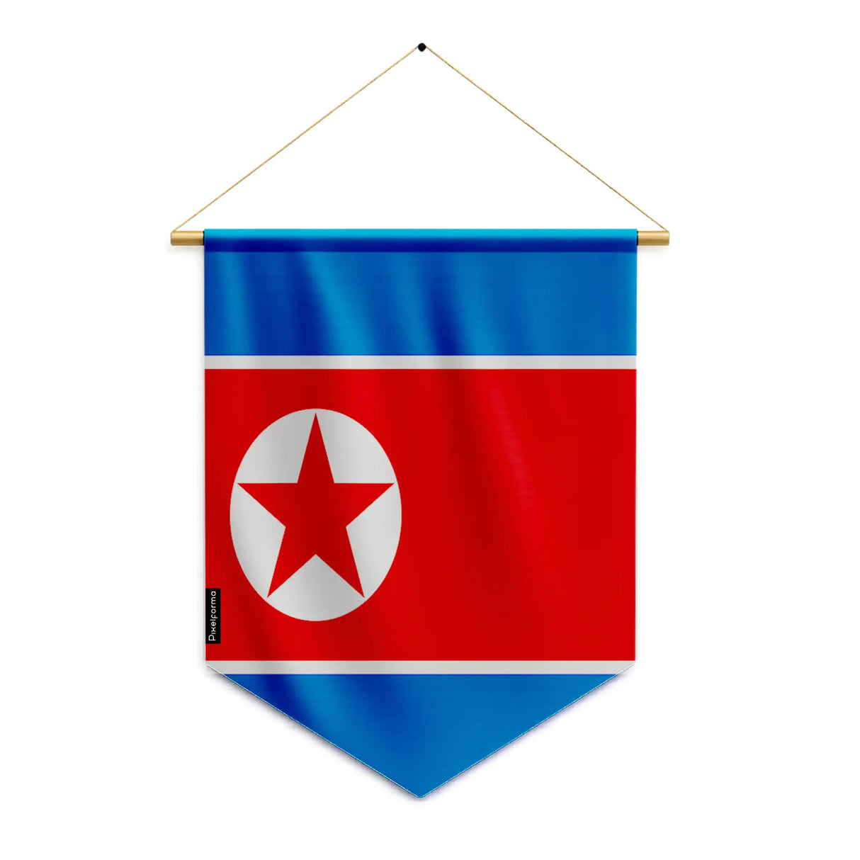 Fanion corée du nord polyester à suspendre qualité supérieure