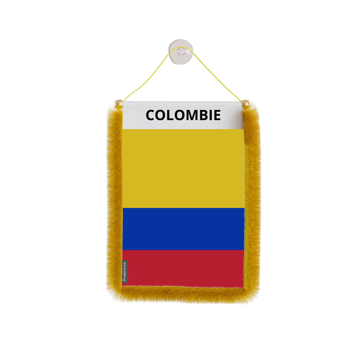 Fanion de voiture colombie polyester à suspendre élégant