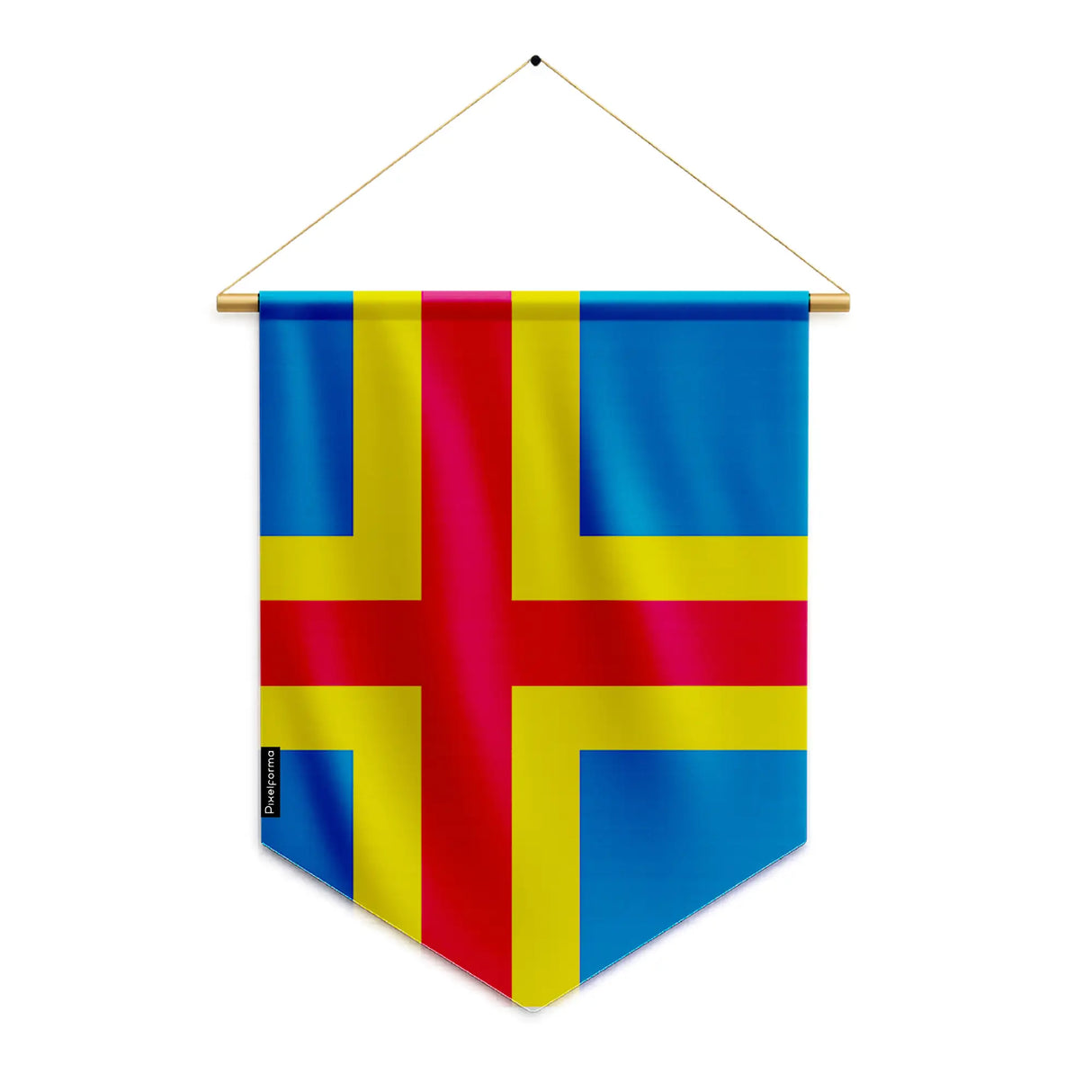Fanion drapeau åland polyester à suspendre usage répété