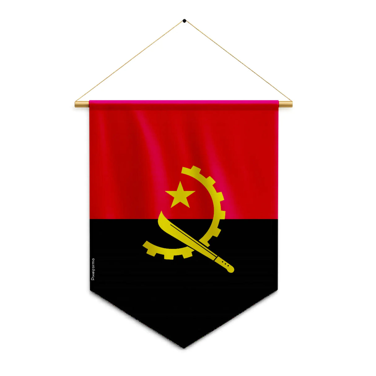Fanion drapeau angola polyester à suspendre résistant