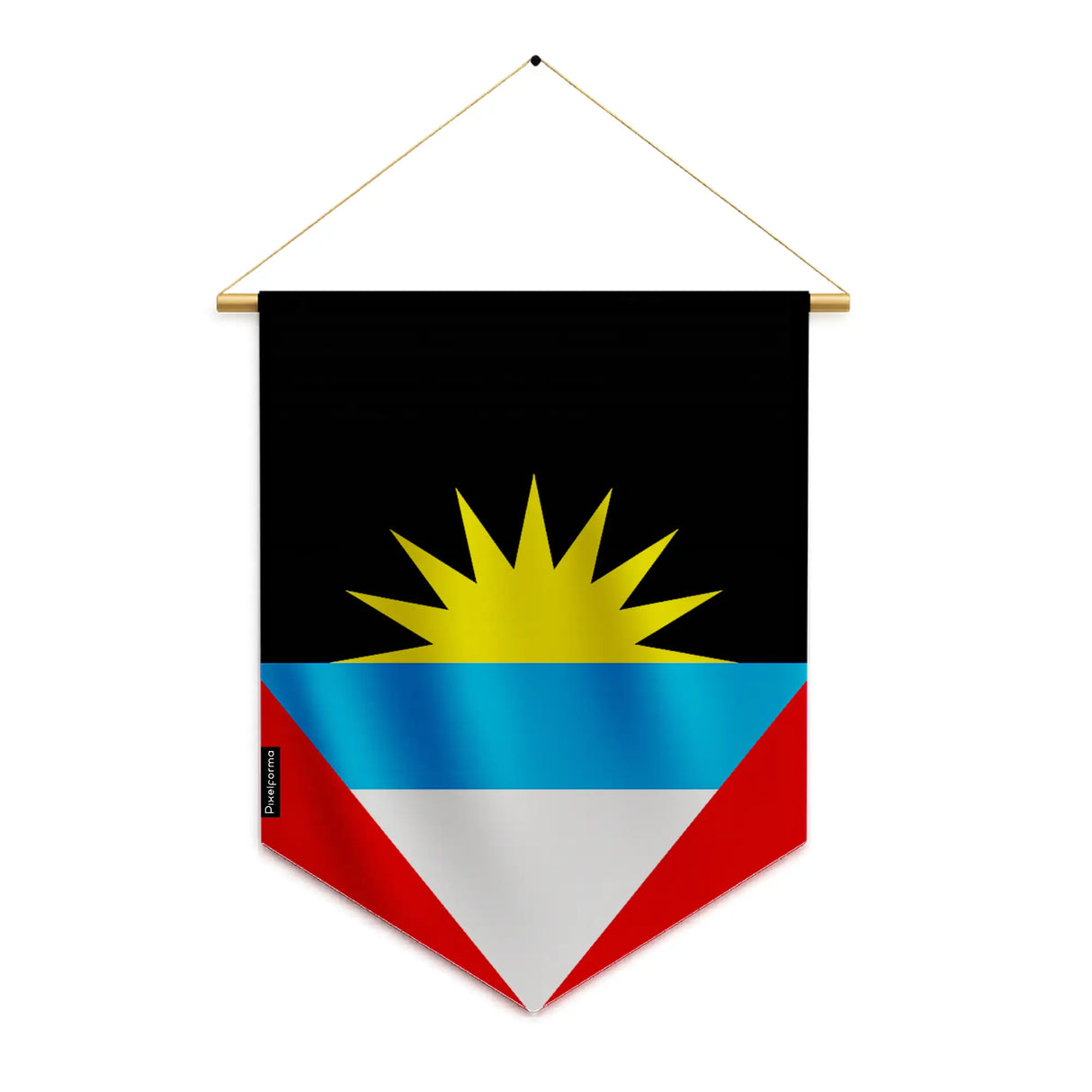 Fanion drapeau antigua-et-barbuda polyester à suspendre