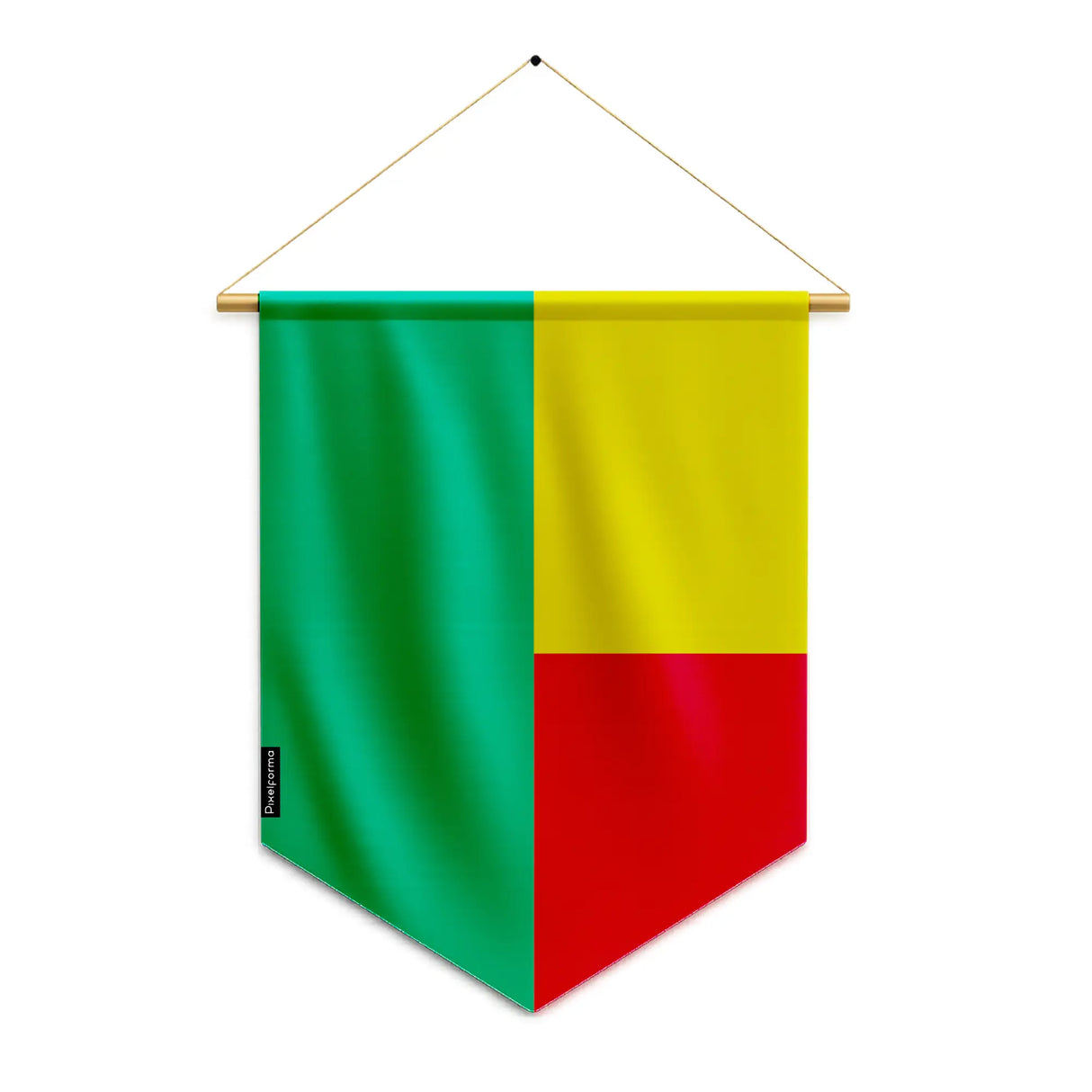 Fanion drapeau bénin polyester à suspendre résistant