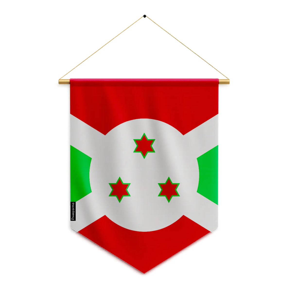 Fanion drapeau burundi polyester à suspendre résistant