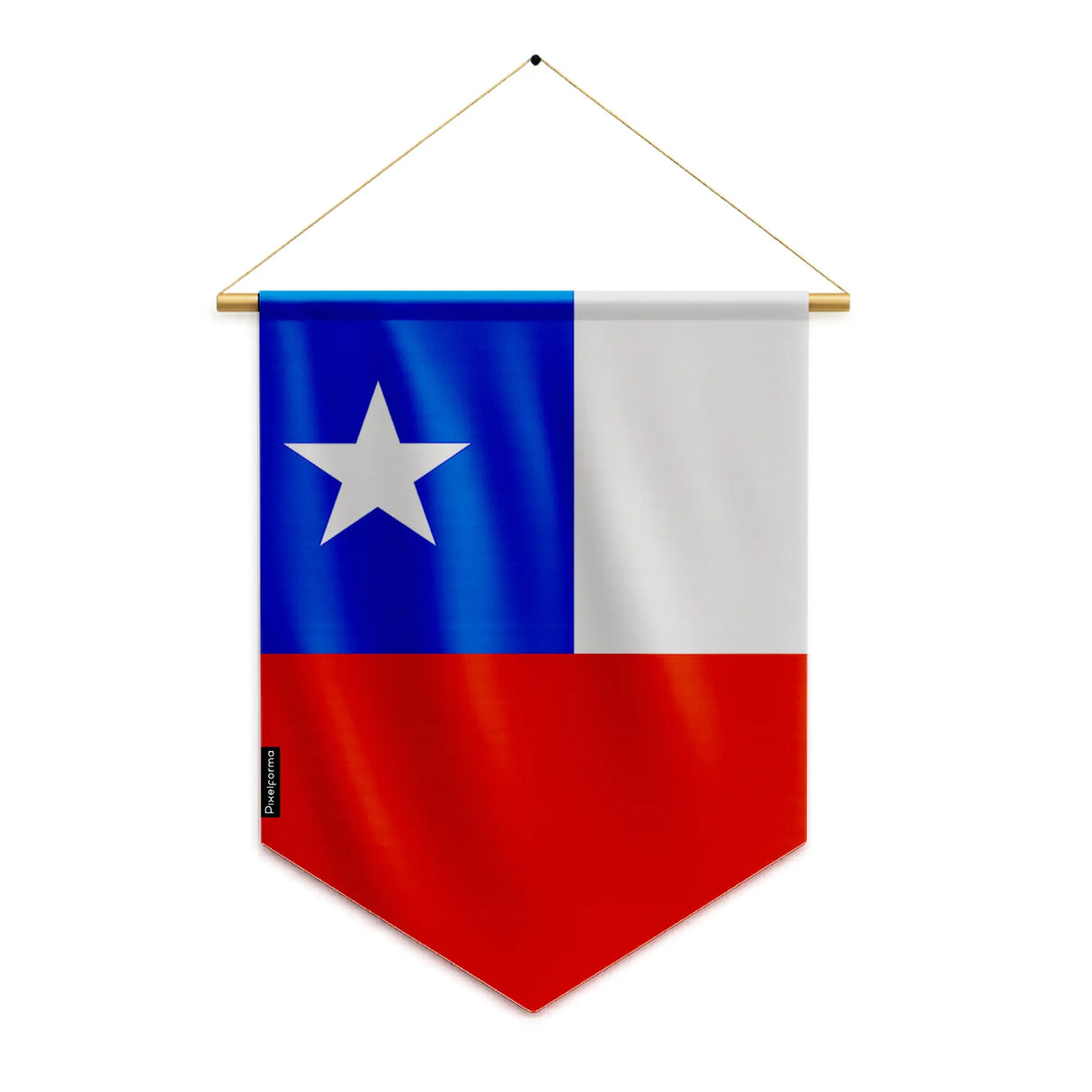 Fanion drapeau chili polyester à suspendre résistant