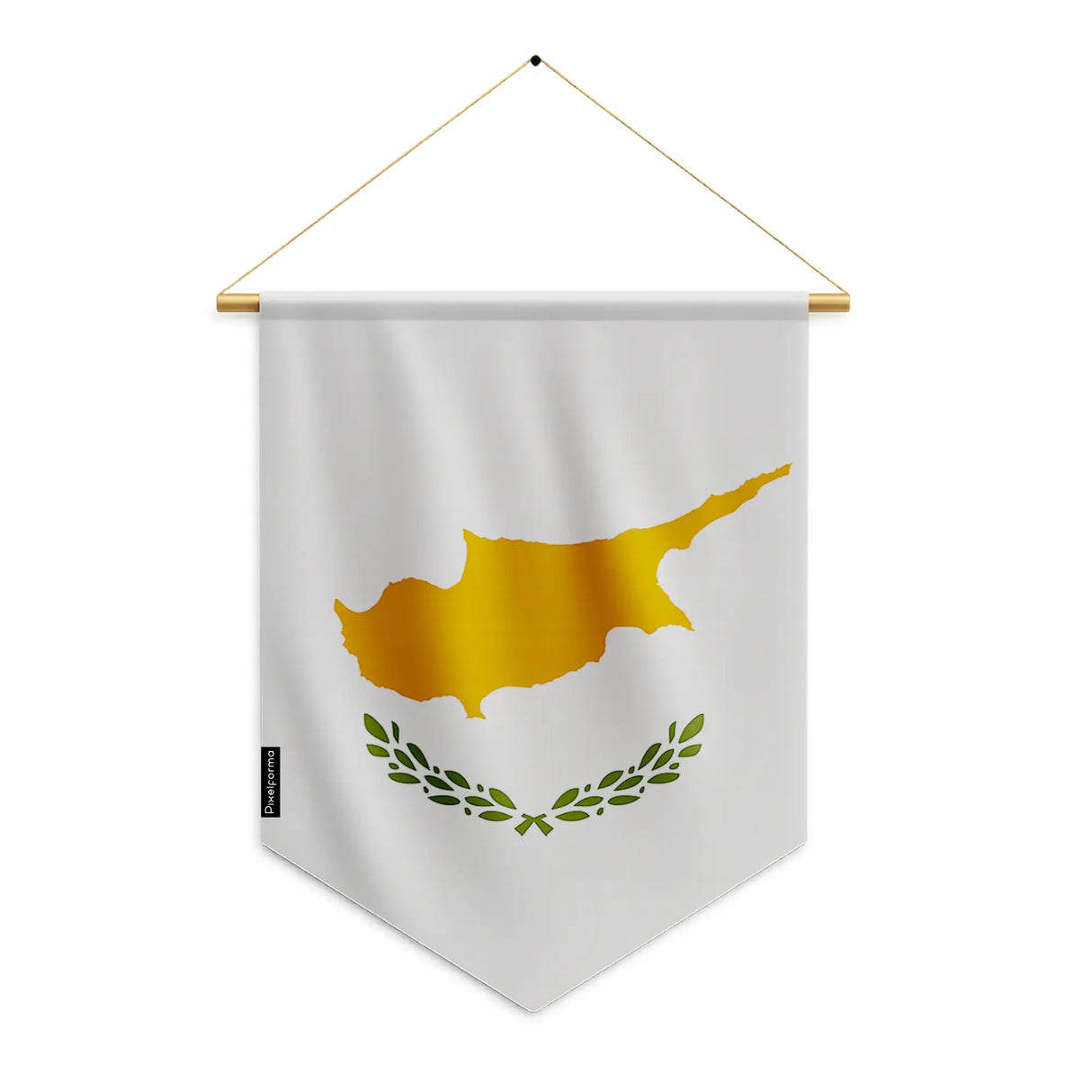 Fanion drapeau chypre polyester à suspendre résistant