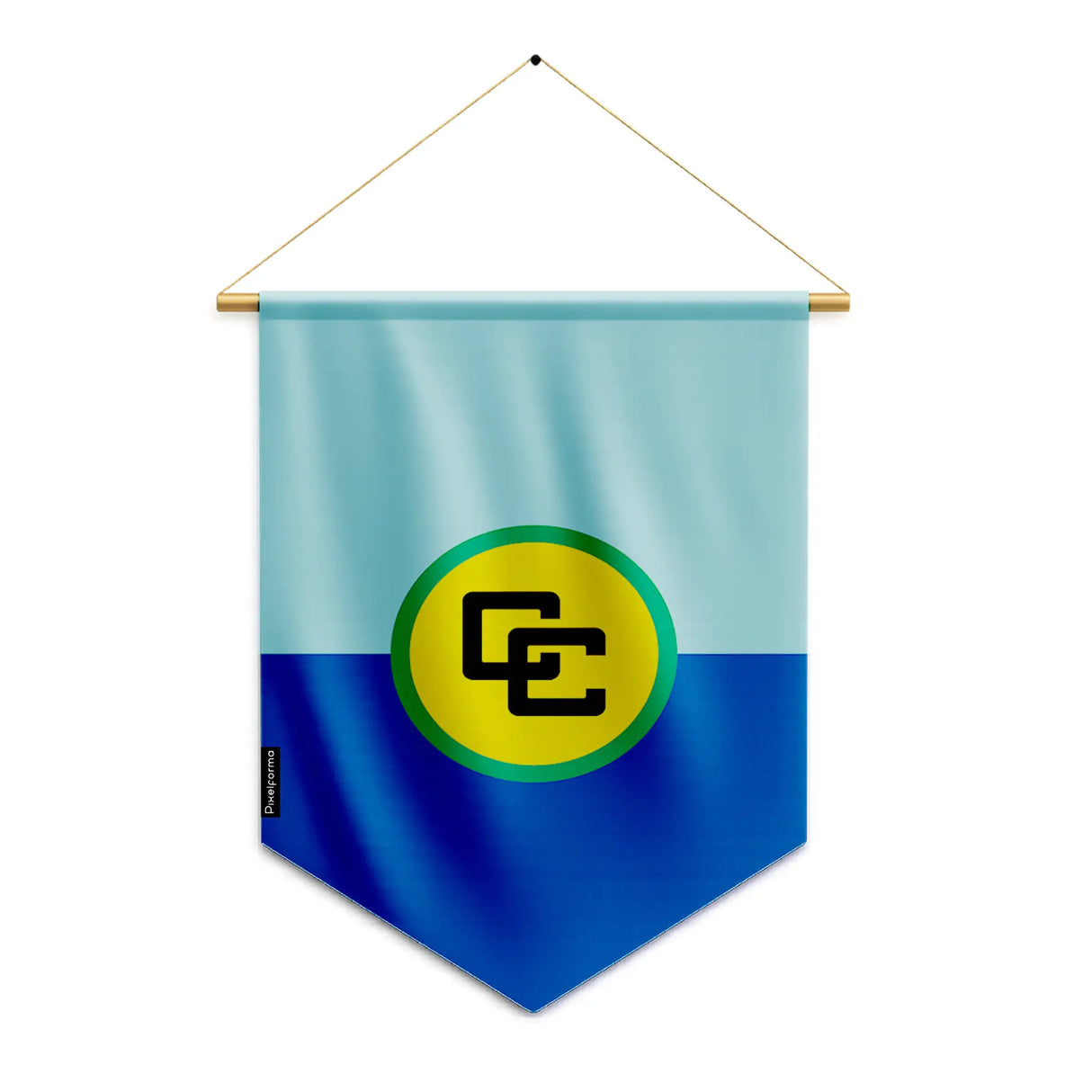 Fanion drapeau communauté caribéenne polyester à suspendre