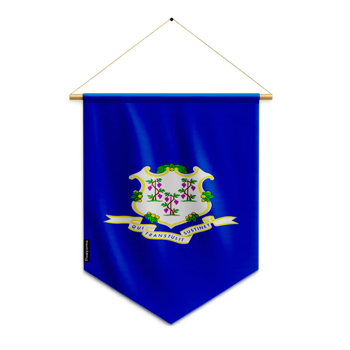 Fanion drapeau connecticut en polyester à suspendre