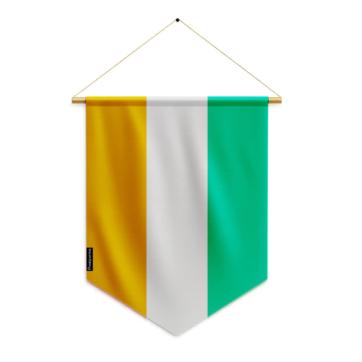 Fanion drapeau côte d’ivoire en polyester à suspendre