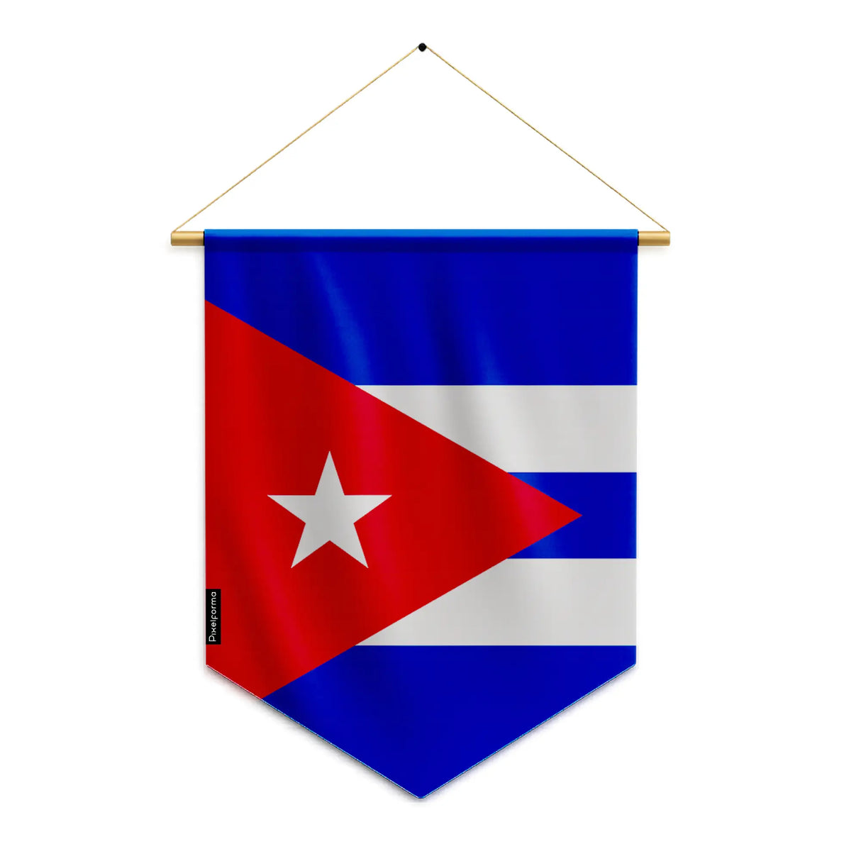 Fanion drapeau cuba polyester à suspendre usage intérieur extérieur