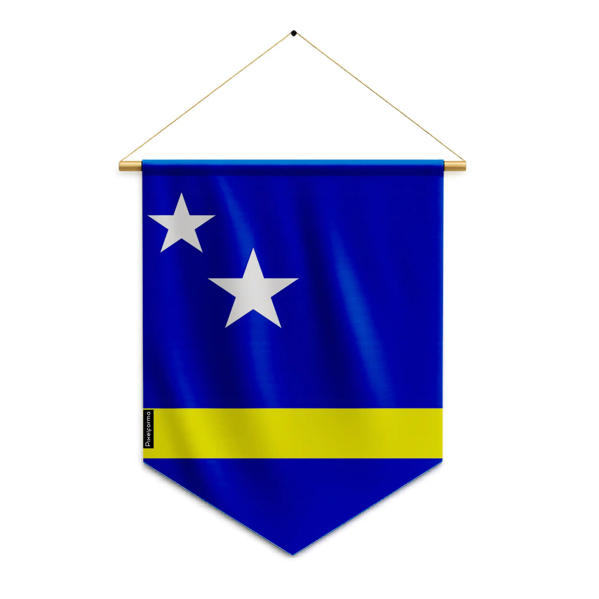 Fanion drapeau curaçao en polyester à suspendre résistant