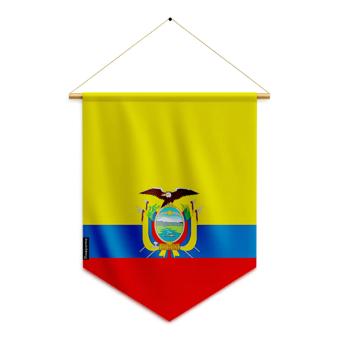 Fanion drapeau équateur polyester à suspendre résistant