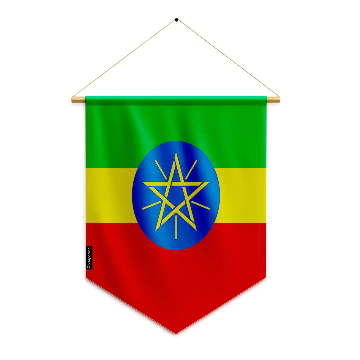 Fanion drapeau éthiopie polyester à suspendre résistant