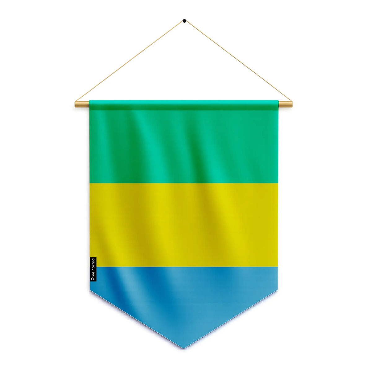 Fanion drapeau gabon polyester à suspendre résistant