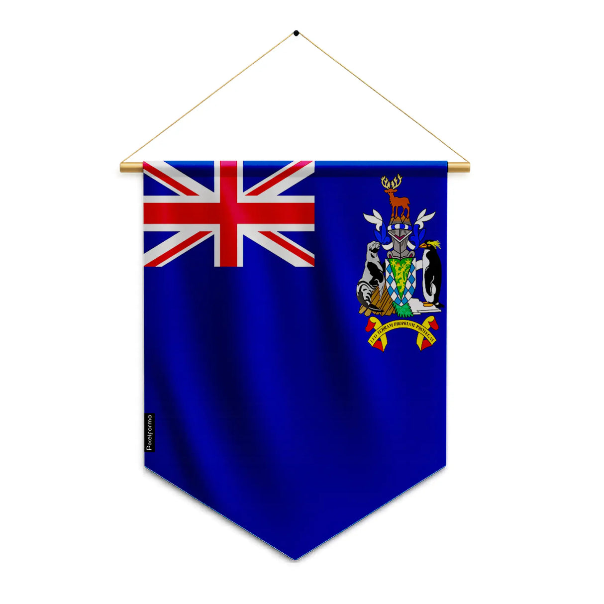 Fanion drapeau géorgie du sud polyester à suspendre