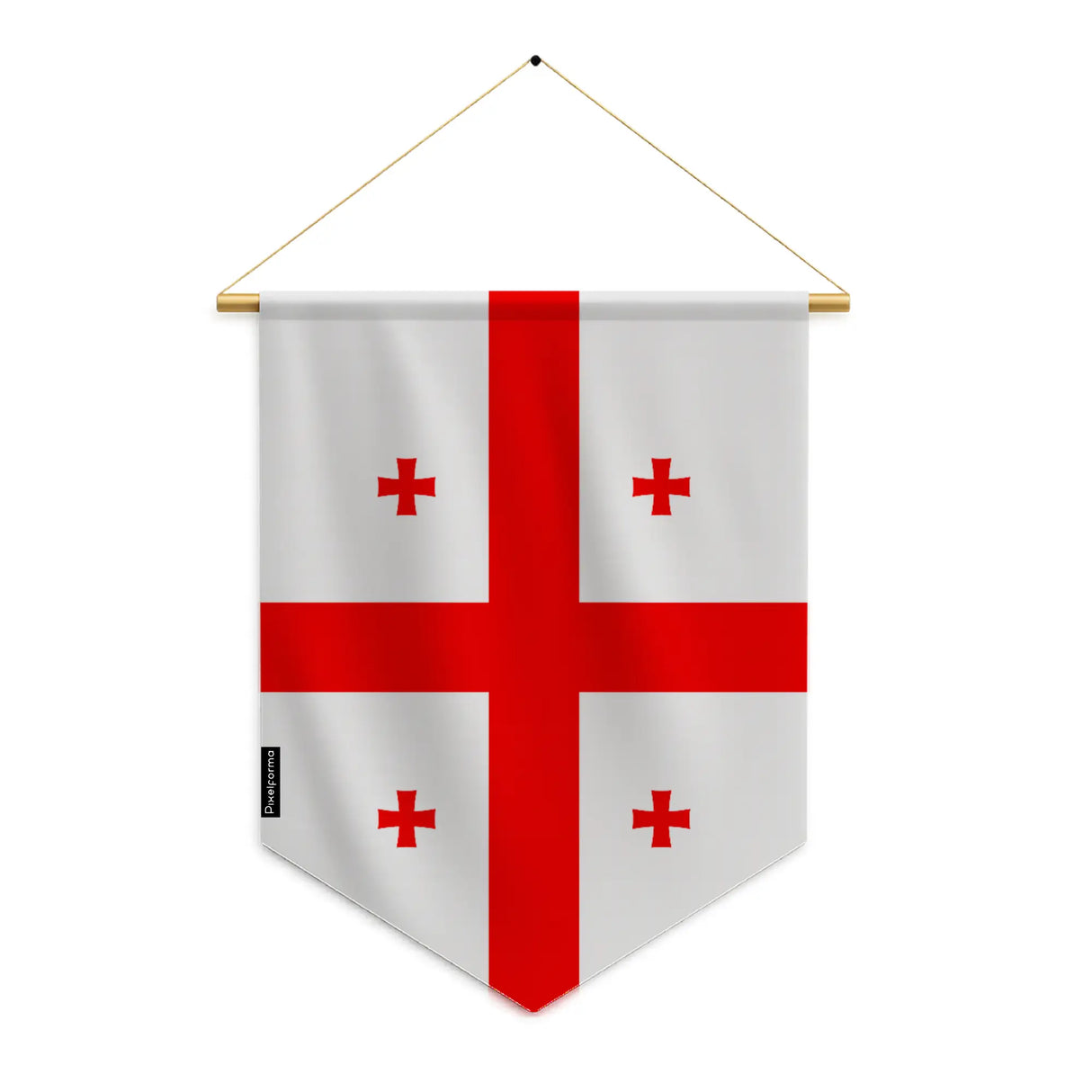 Fanion drapeau géorgie polyester à suspendre résistant