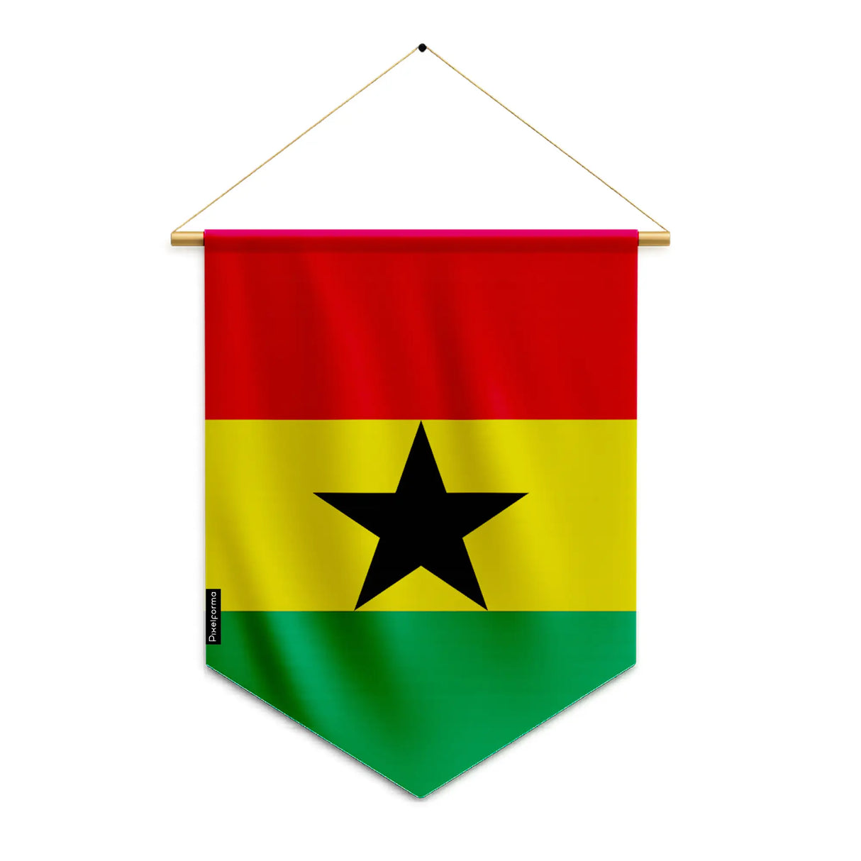 Fanion drapeau ghana en polyester à suspendre résistant