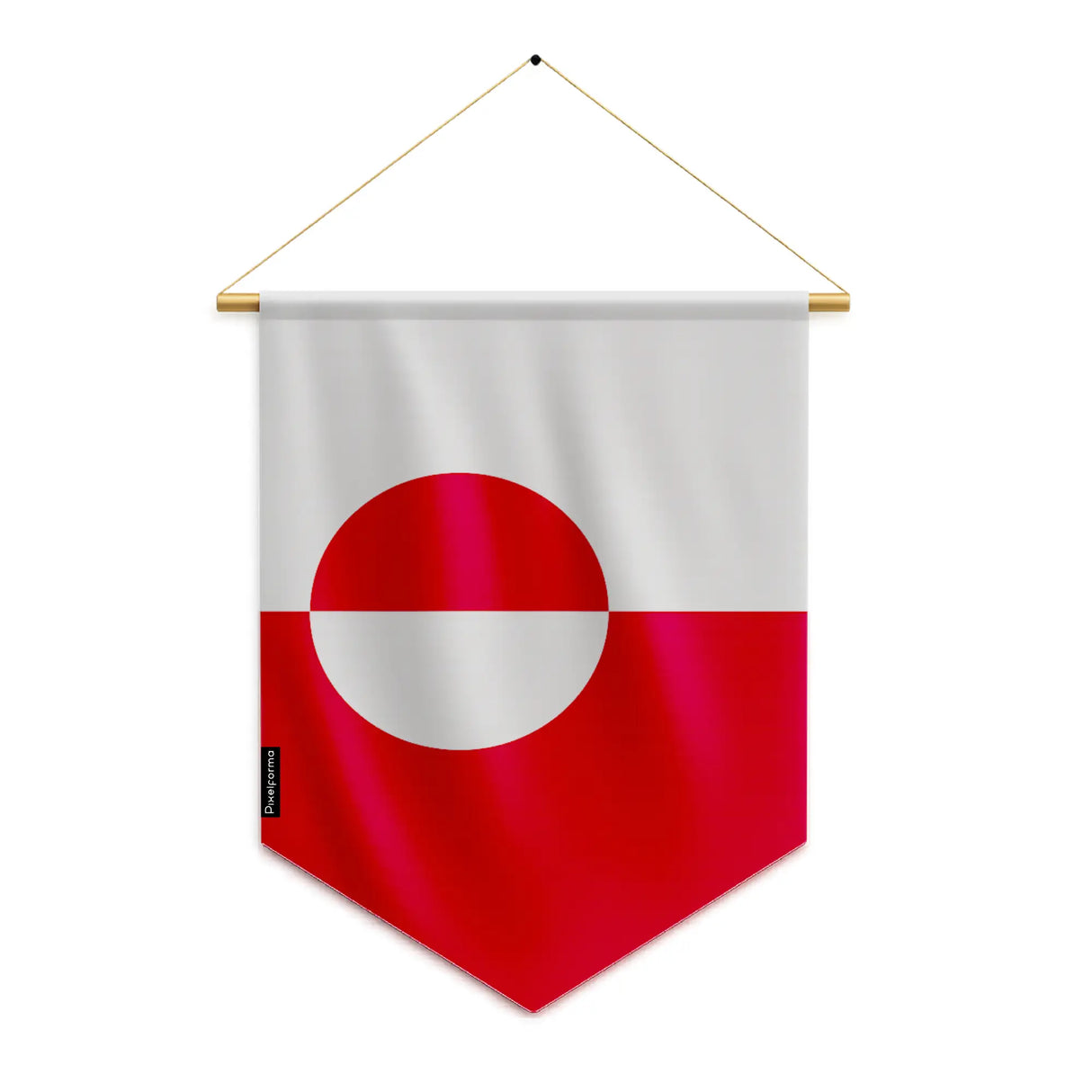 Fanion drapeau groenland à suspendre en polyester résistant