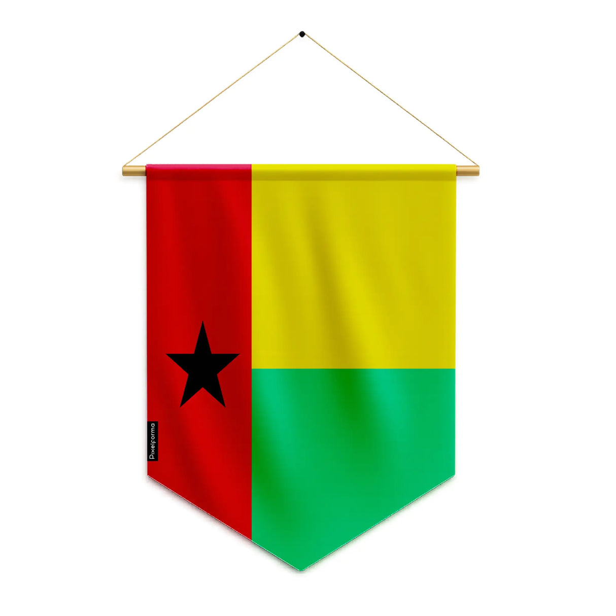 Fanion drapeau guinée-bissau polyester à suspendre résistant