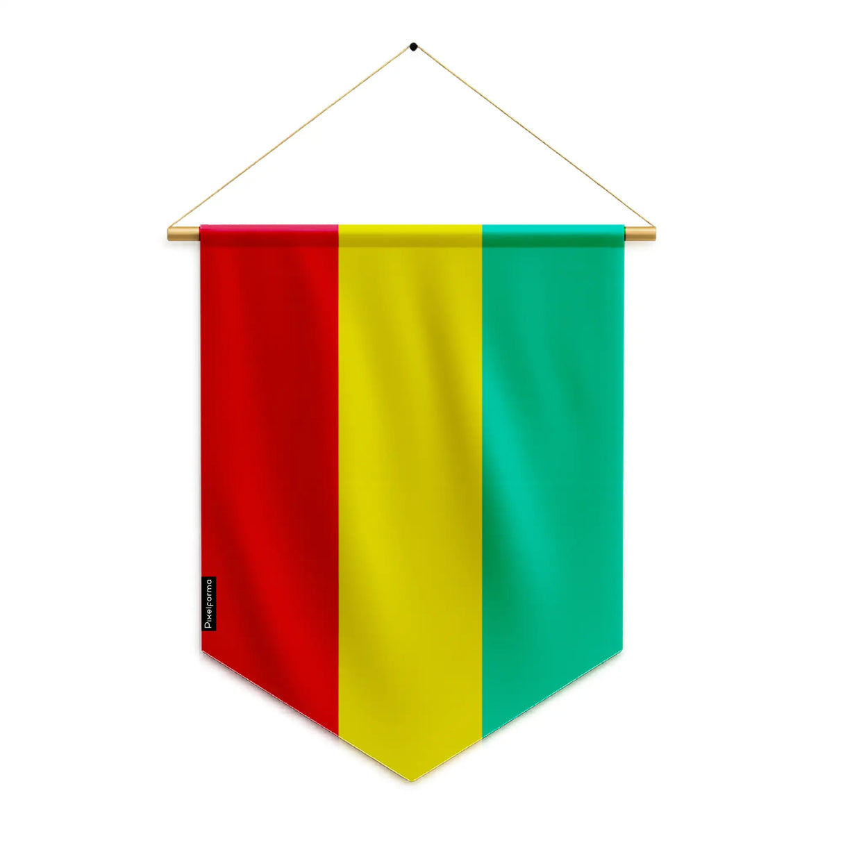 Fanion drapeau guinée en polyester à suspendre solide