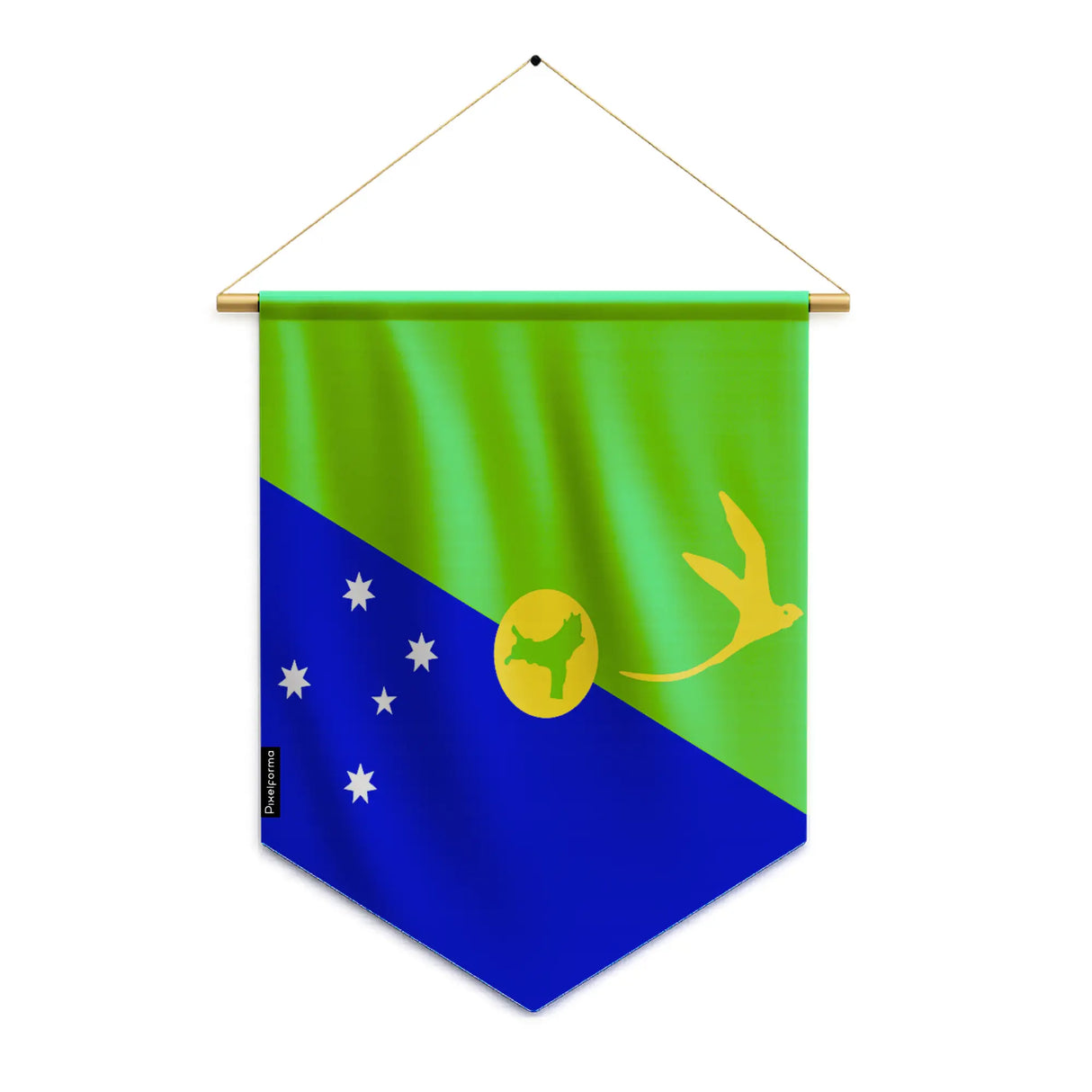 Fanion drapeau île christmas polyester à suspendre durable