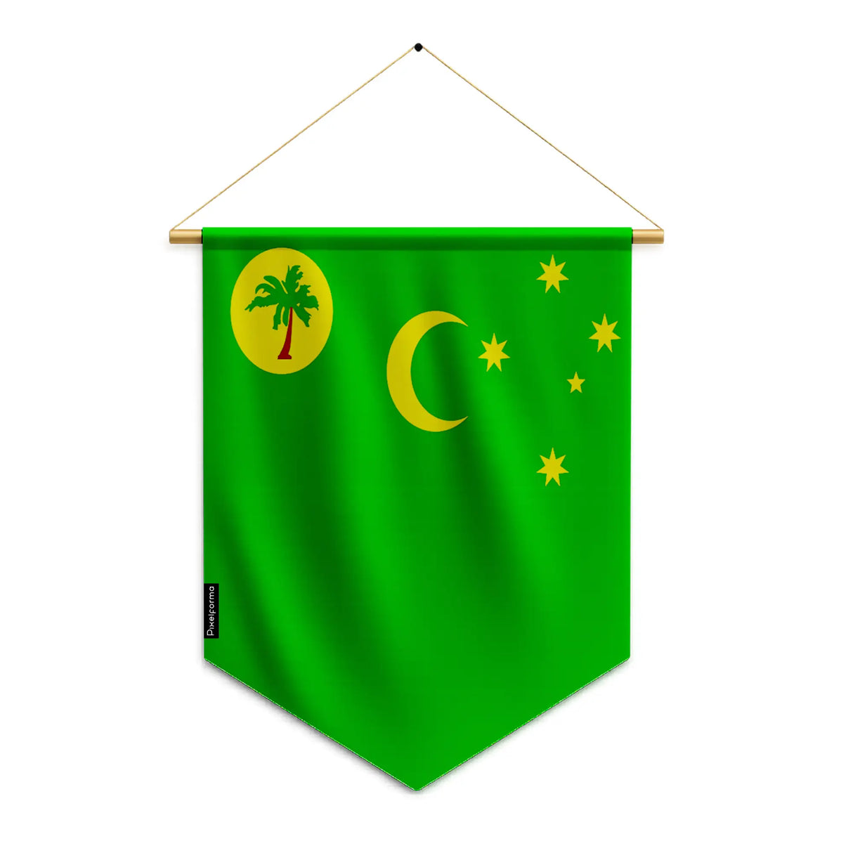 Fanion drapeau îles cocos à suspendre en polyester durable