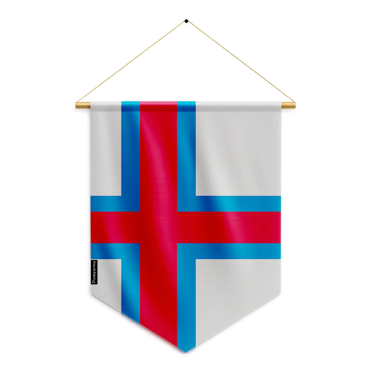 Fanion drapeau îles féroé polyester à suspendre robuste