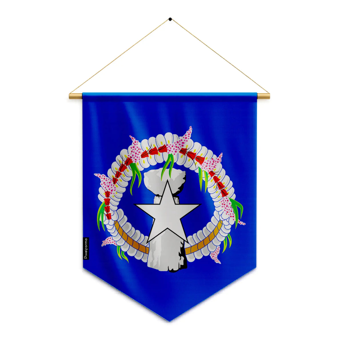 Fanion drapeau îles mariannes polyester à suspendre