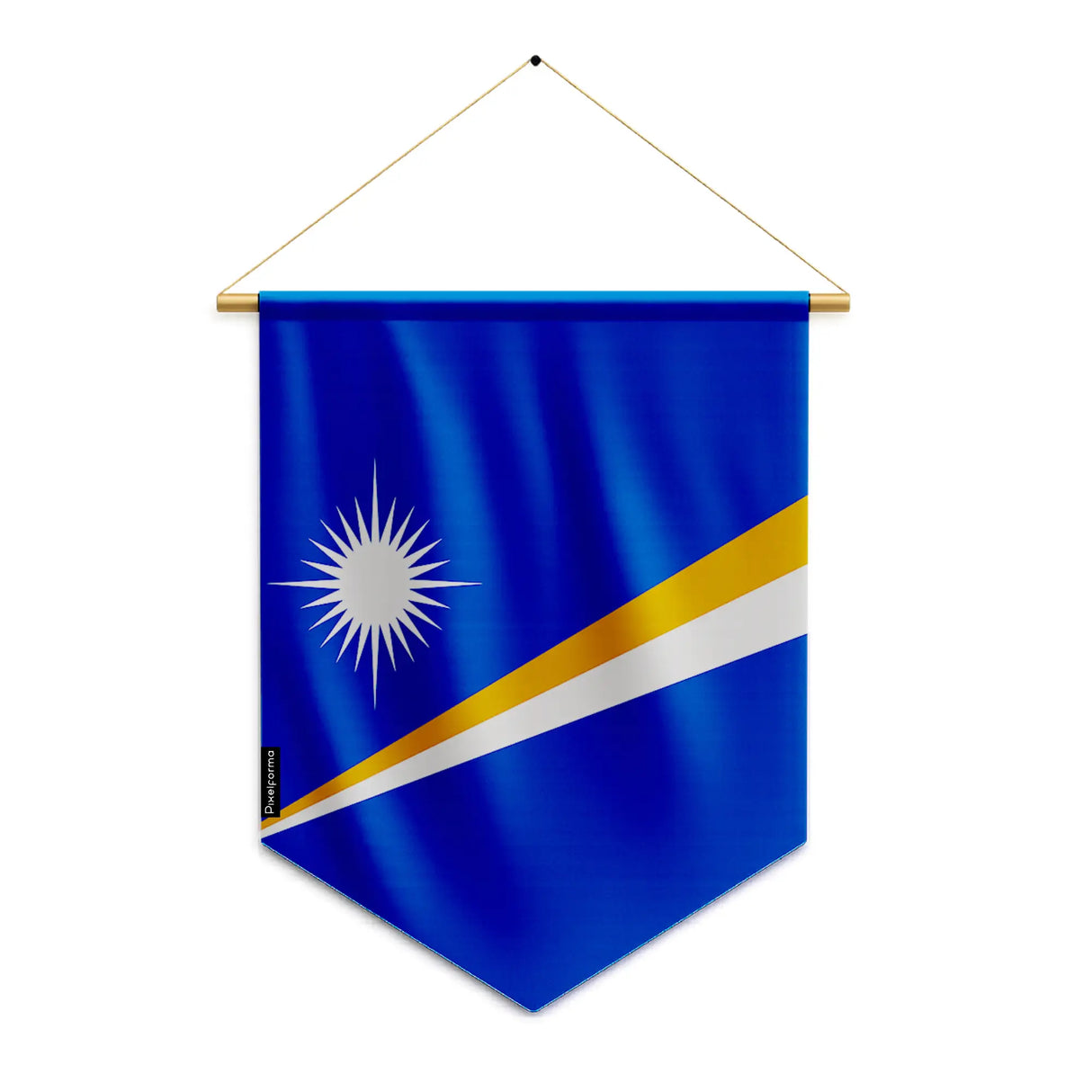 Fanion drapeau îles marshall polyester à suspendre durable