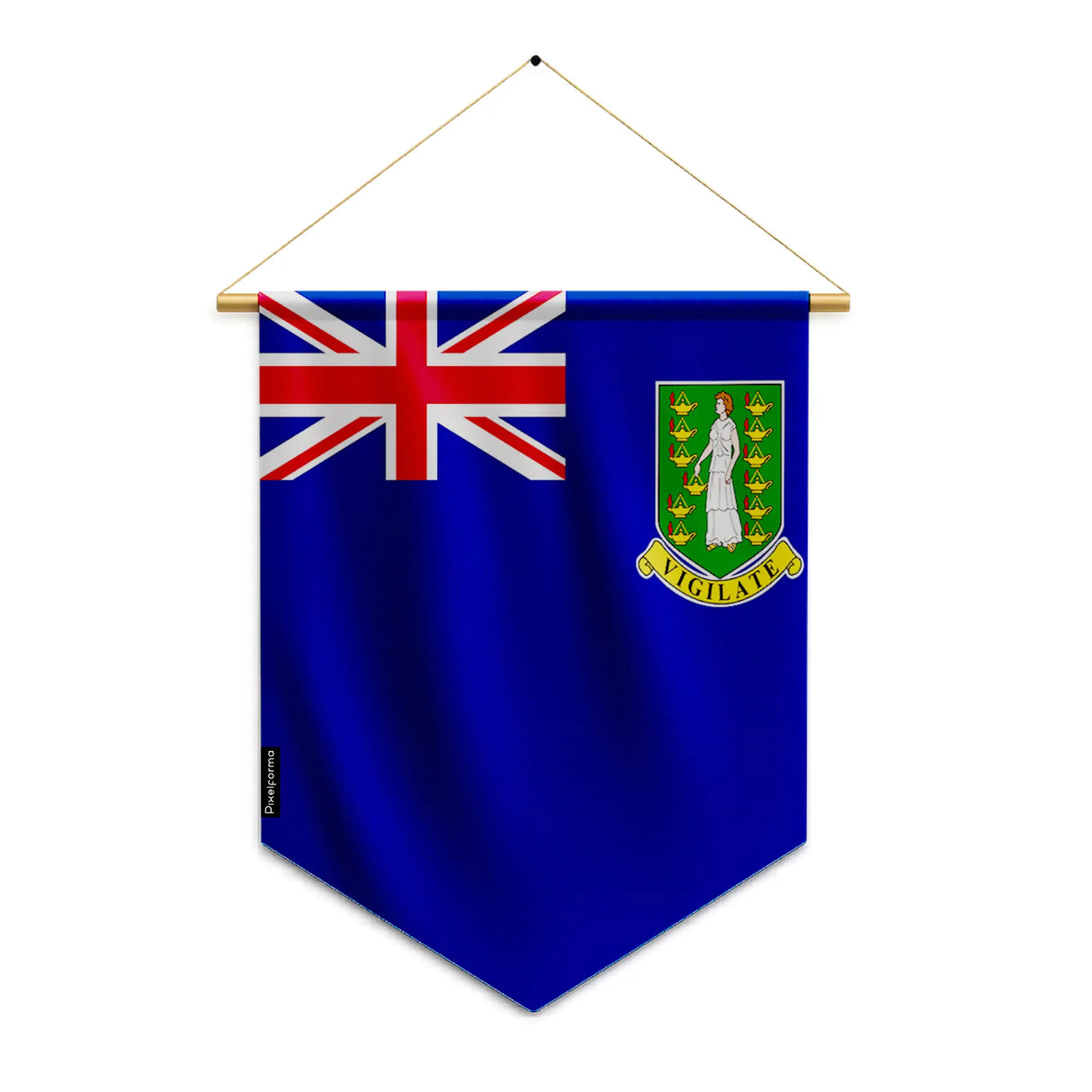 Fanion drapeau îles vierges britanniques polyester à suspendre