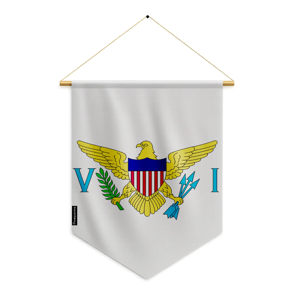 Fanion drapeau îles vierges polyester à suspendre