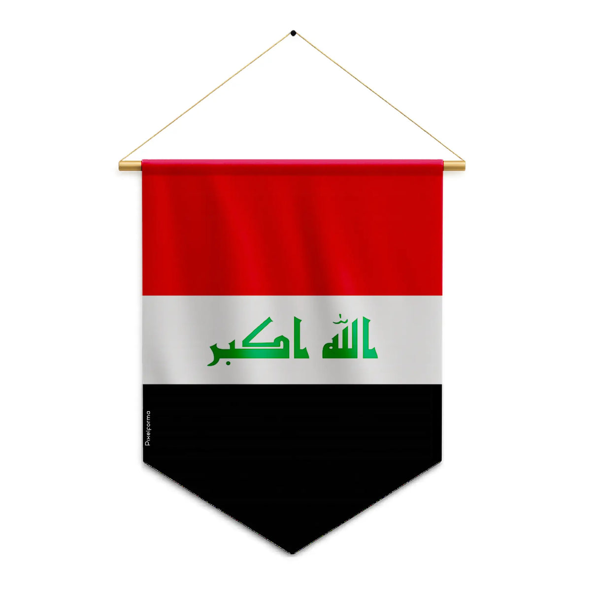 Fanion drapeau irak en polyester à suspendre résistant